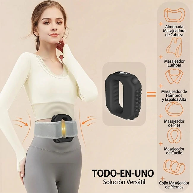 Anillo Vibrador Recargable Con Cinturón Masaje Profundo 6 Intensidades