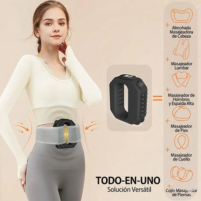 Anillo Vibrador Recargable Con Cinturón Masaje Profundo 6 Intensidades