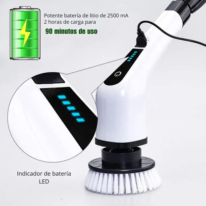 Cepillo Eléctrico Inalámbrico Limpieza Extensible 9 En 1