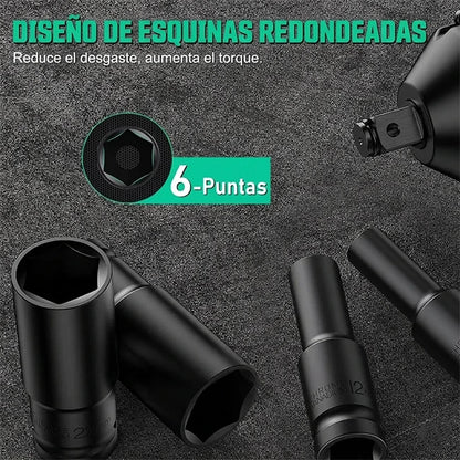 Set x20 Piezas Copas ½  De Impacto + Estuche