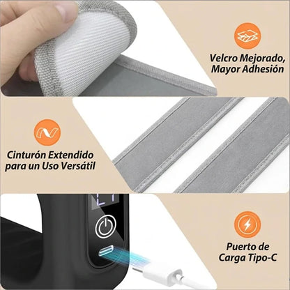 Anillo Vibrador Recargable Con Cinturón Masaje Profundo 6 Intensidades