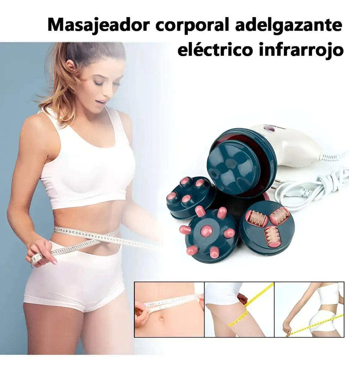 Masajeador Corporal Adelgazante Anticelulitis 4 Cabezales