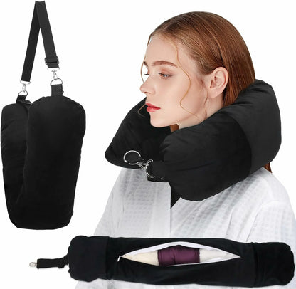 Almohada 2 En 1 De Viaje Rellenable Con Ropa Y Cojín Cervical