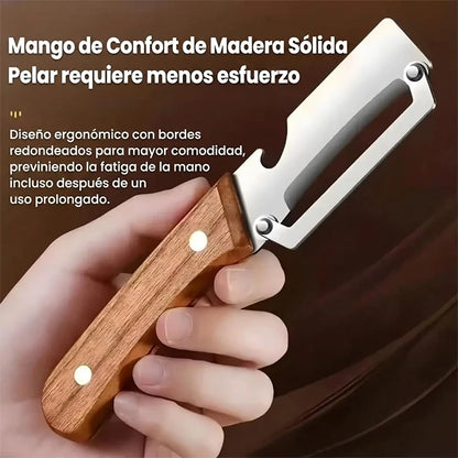 Kit x5 Pelador Multi Funcional De Frutas Y Verduras Acero Inoxidable