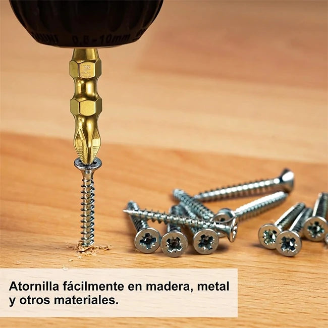 2 Kits x6 Puntas Destornilladoras Magnéticas Cabeza Cruzada