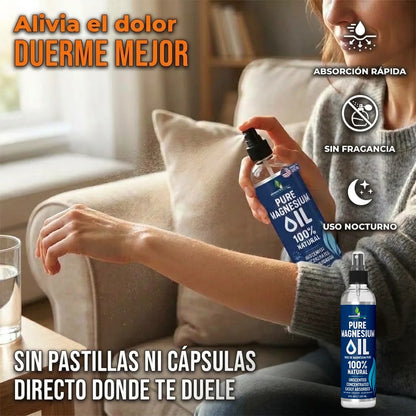 Aceite De Magnesio En Spray 100% Puro Alivio De Dolores Y Bienestar