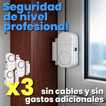 Alarma Inalámbrica de Seguridad para Puerta y Ventana x3