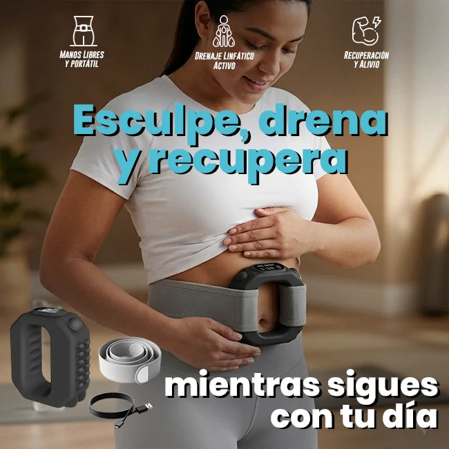 Anillo Vibrador Recargable Con Cinturón Masaje Profundo 6 Intensidades