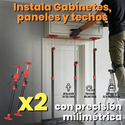 Pack x 2 Barras Gato Extensibles De Elevación Soporte Instalación Gabinete