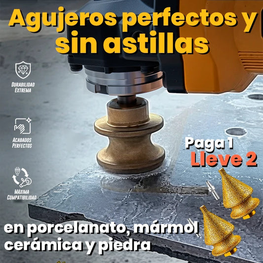 2x1 Broca Diamante Avellanado Y Biselado Profesional