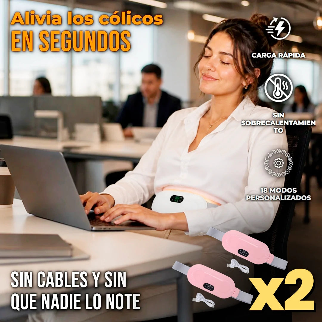 Cinturón Masajeador Térmico Menstrual Portátil 3 Niveles