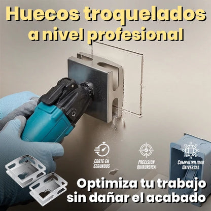 Pack x2 Cortadores De Ranura Cuadrada Y Rectangular Para Cajas Eléctricas