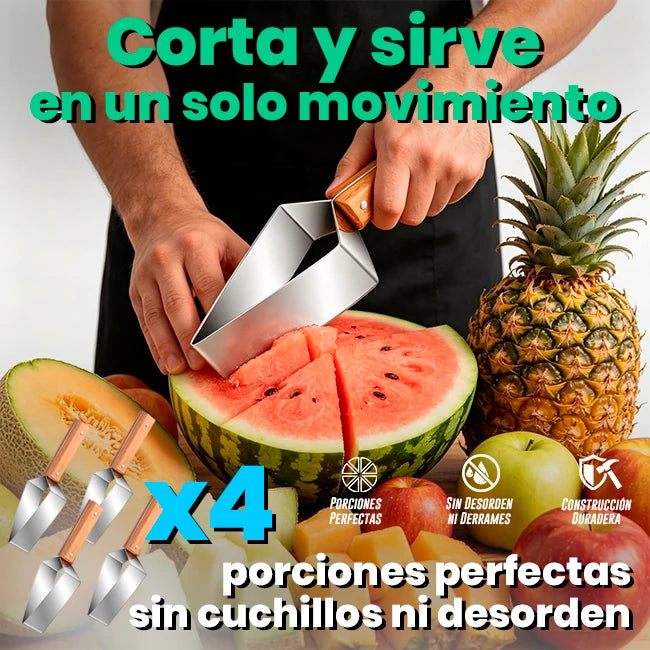 Kit x4 Cortador Triangular De Frutas Acero Inoxidable