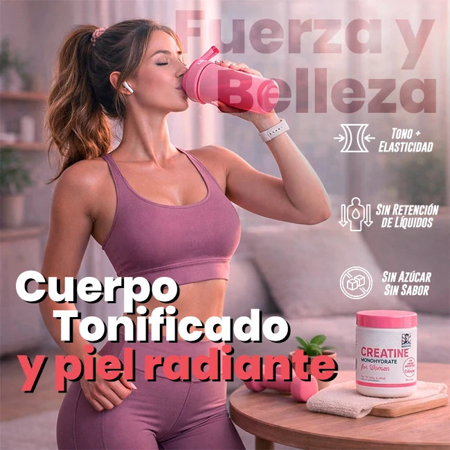 Creatina Monohidratada Para Mujeres Sin Azucar 240gr.