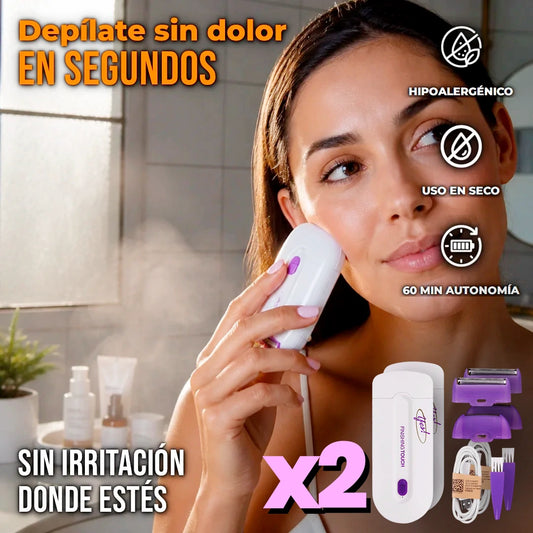 Kit X2 Depiladora Eléctrica De Vello Facial y Corporal Recargable