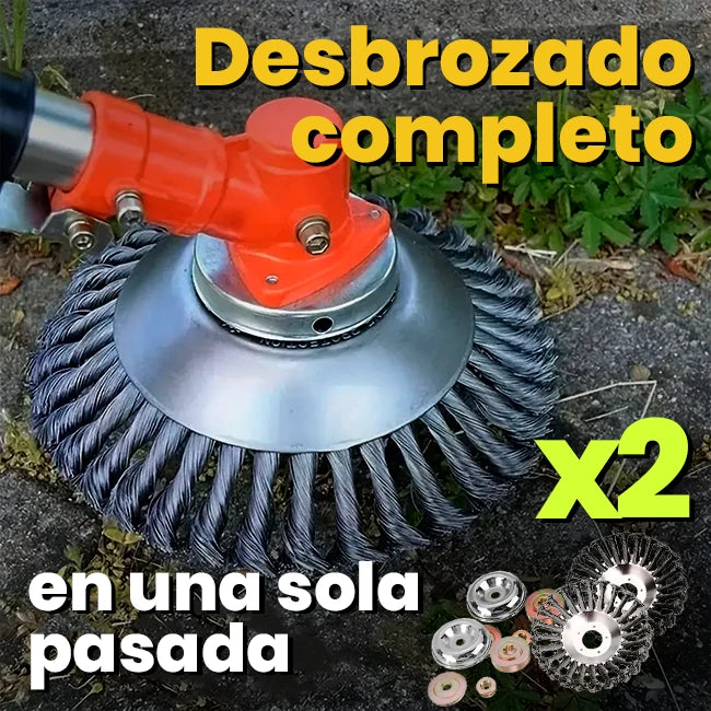 Pack x2 Disco de Alambre Desbrozador y  Cortador de Césped