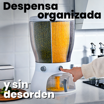 Dispensador Giratorio de Granos de 4 Compartimentos