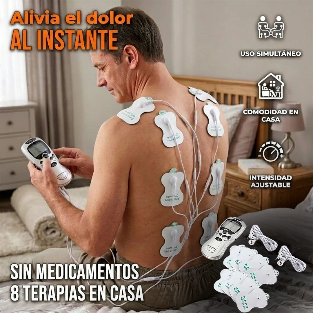 Electro Estimulador Digital Portátil 8 Electrodos