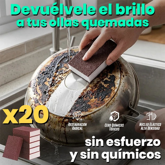 Pack x20 Esponja Abrasiva Carburo De Silicio Limpieza Rápida