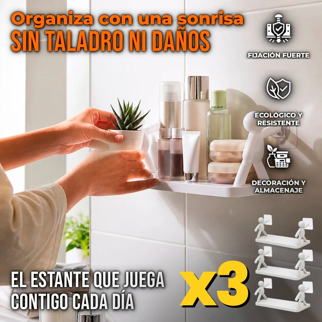 Estante Organizador Flotante Multiusos Fijación Sin Perforación