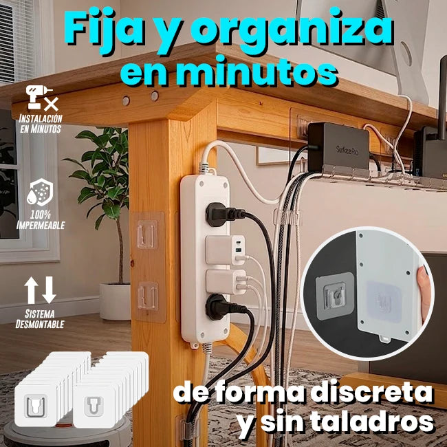 Pack x100 Ganchos Adhesivos Transparentes De Pared Doble Cara