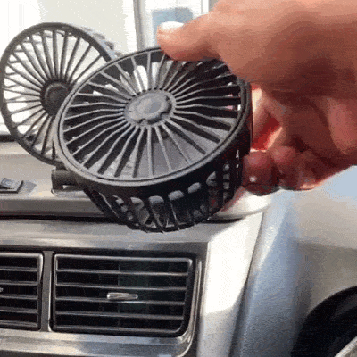 Ventilador de Carro 3 Cabezales 24V con Brazo Extensible y Rotación 360°