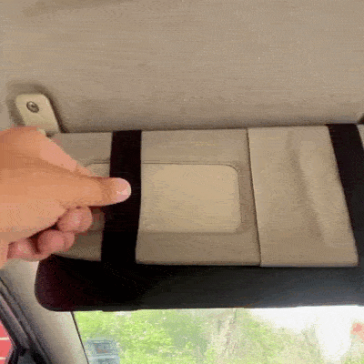 Organizador de Visera Con Clip de Lentes y Bolsillos Para Documentos / Tarjetas