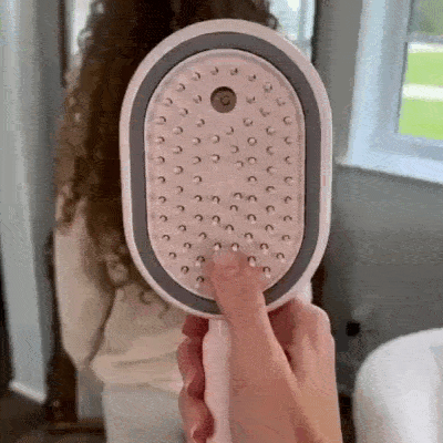 Cepillo Eléctrico de Vapor para Cabello Con Bruma Hidratante Antifrizz y Masaje de Cuero Cabelludo Recargable USB-C