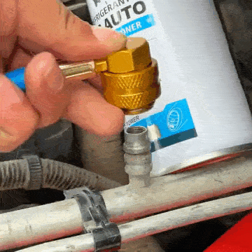 Kit de Recarga de Aire Acondicionado R134A 1/2 Con Manómetro y Acoplador 90° Para Carro / A/C Hogar