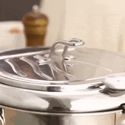 Olla Freidora de Tempura Acero Inoxidable 304 Con Termómetro y Tapa Escurridora — 3.2 L