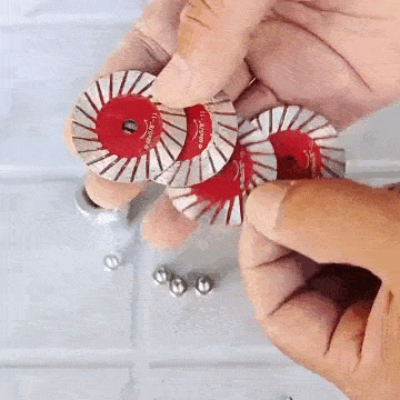 Juego 4 Discos de Diamante 40mm Con Brida Para Corte Preciso en Granito, Mármol y Porcelana