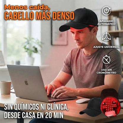 Gorra LED Terapia Crecimiento Capilar Luz Roja