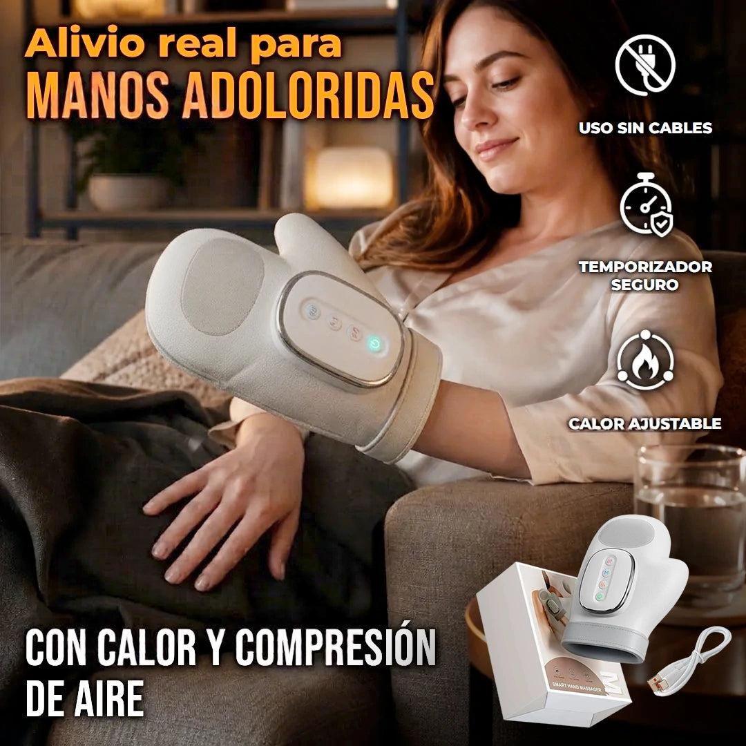Guante Masajeador De Manos Eléctrico Terapia De Calor Y Compresión