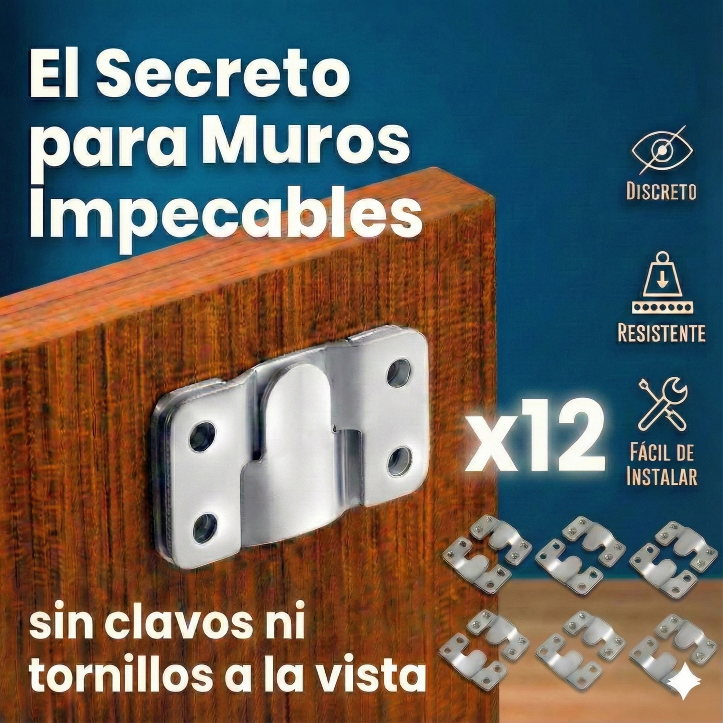 Soporte Invisible x12 Piezas