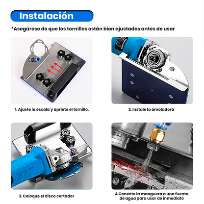 Soporte angular para pulidora
