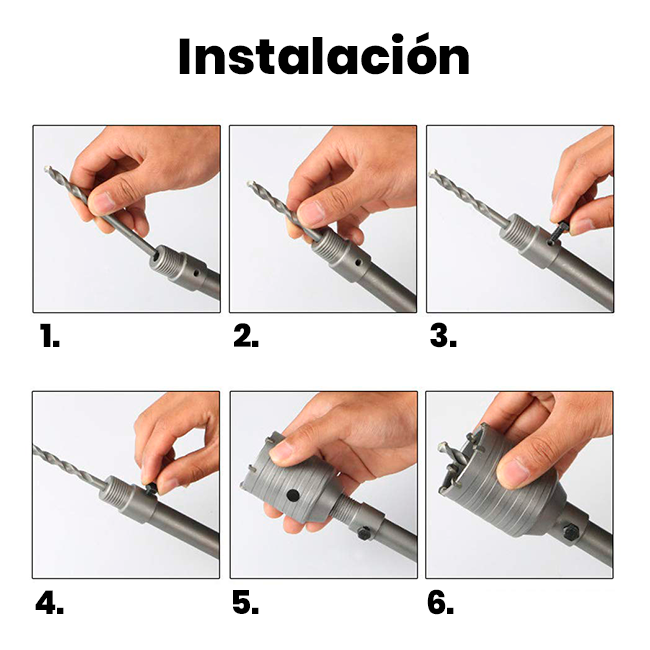 Set 5 Piezas Brocas de Sierra para Concreto