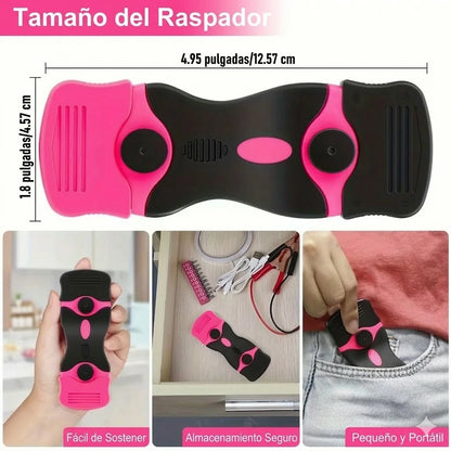 Kit x3 Raspadores 2 En 1 Anti-Rayones Limpieza Superficies +60 Cuchillas