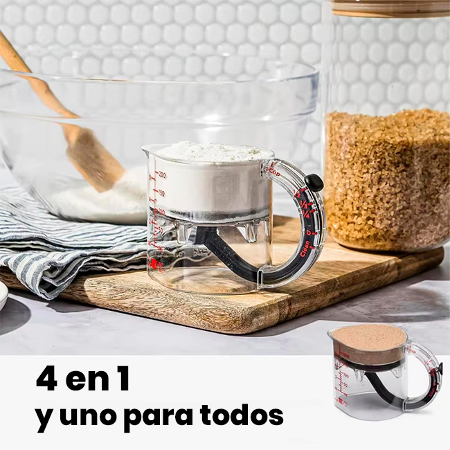Taza Medidora Ajustable 4 en 1 x2