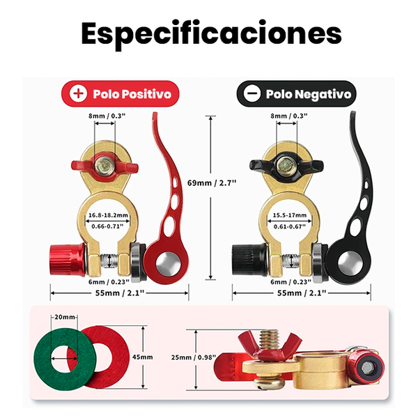 Conector Rápido Batería Pro
