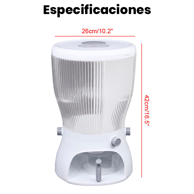 Dispensador Giratorio de Granos de 4 Compartimentos