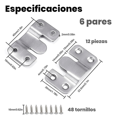 Soporte Invisible x12 Piezas