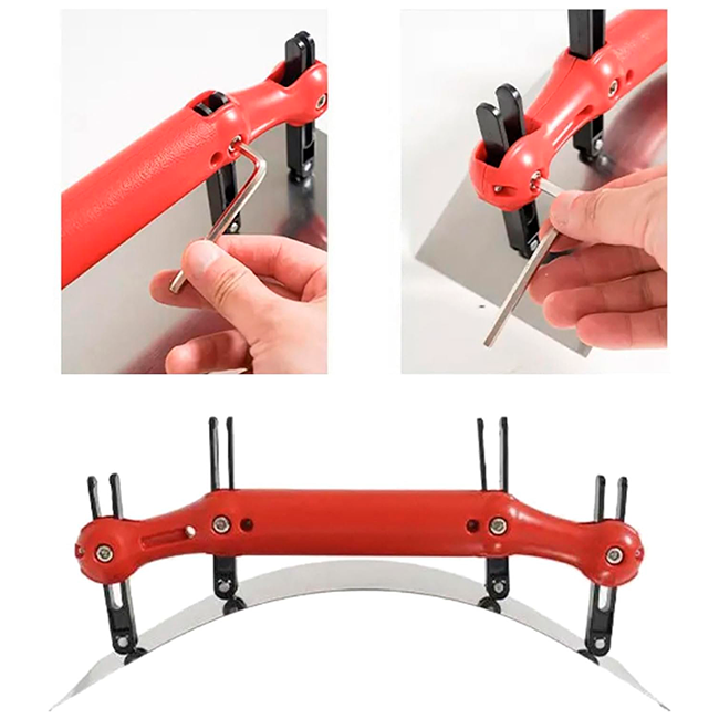 Raspador Curvo Ajustable para Muros Redondeados