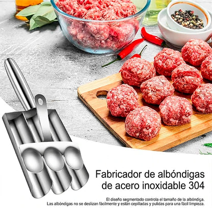 Máquina Molde Para Albóndigas Tres Compartimentos