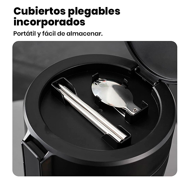 Portacomidas Apilable Aislado de 4 Niveles