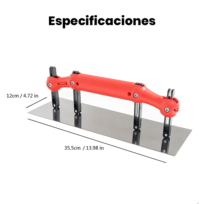 Raspador Curvo Ajustable para Muros Redondeados