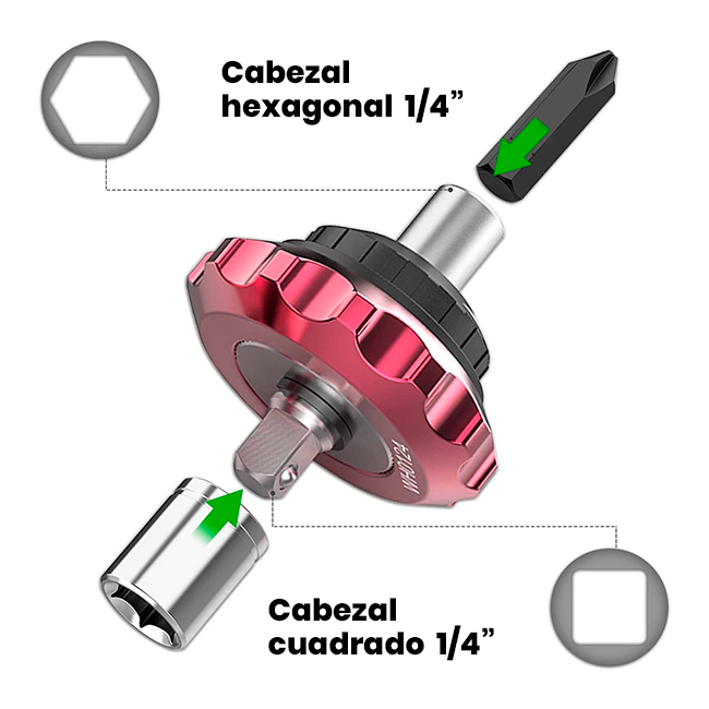 Kit Destornillador Trinquete de Mano