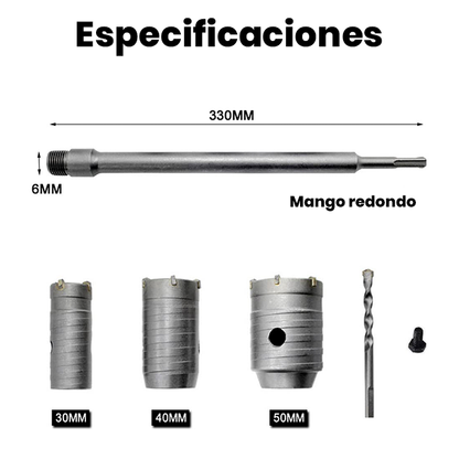 Set 5 Piezas Brocas de Sierra para Concreto
