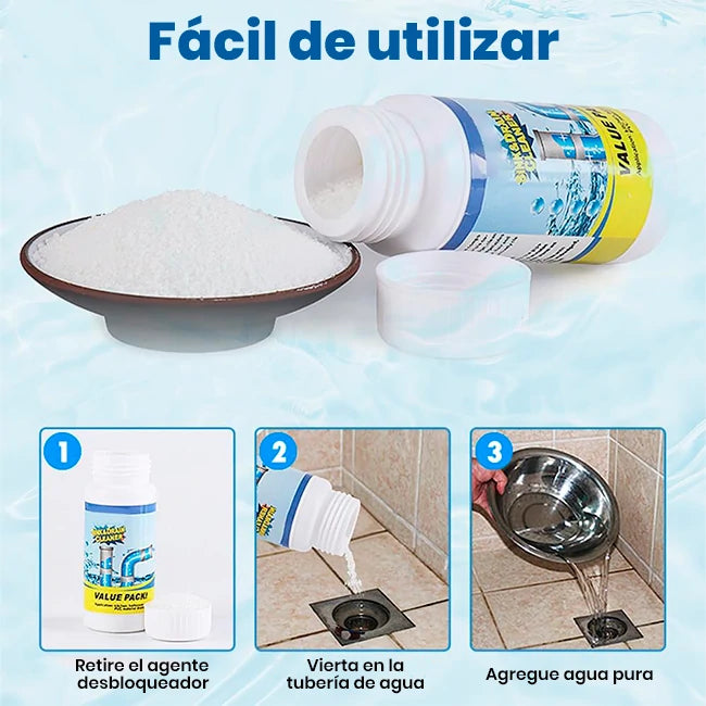 Pack x2 Limpiador En Polvo Desatascador De Tuberías Y Desagües