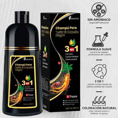 Shampoo Cubre Canas 3 En 1 Cobertura En Minutos