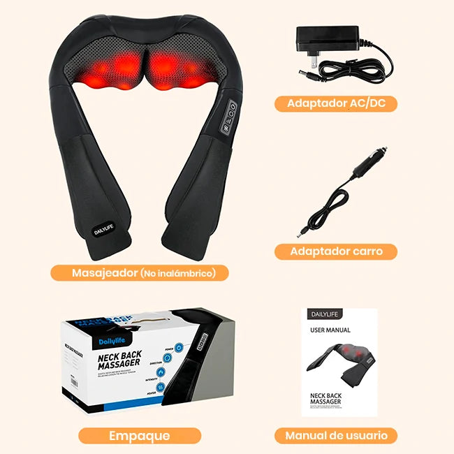 Masajeador Shiatsu Para Cuello Y Hombros Con Calor